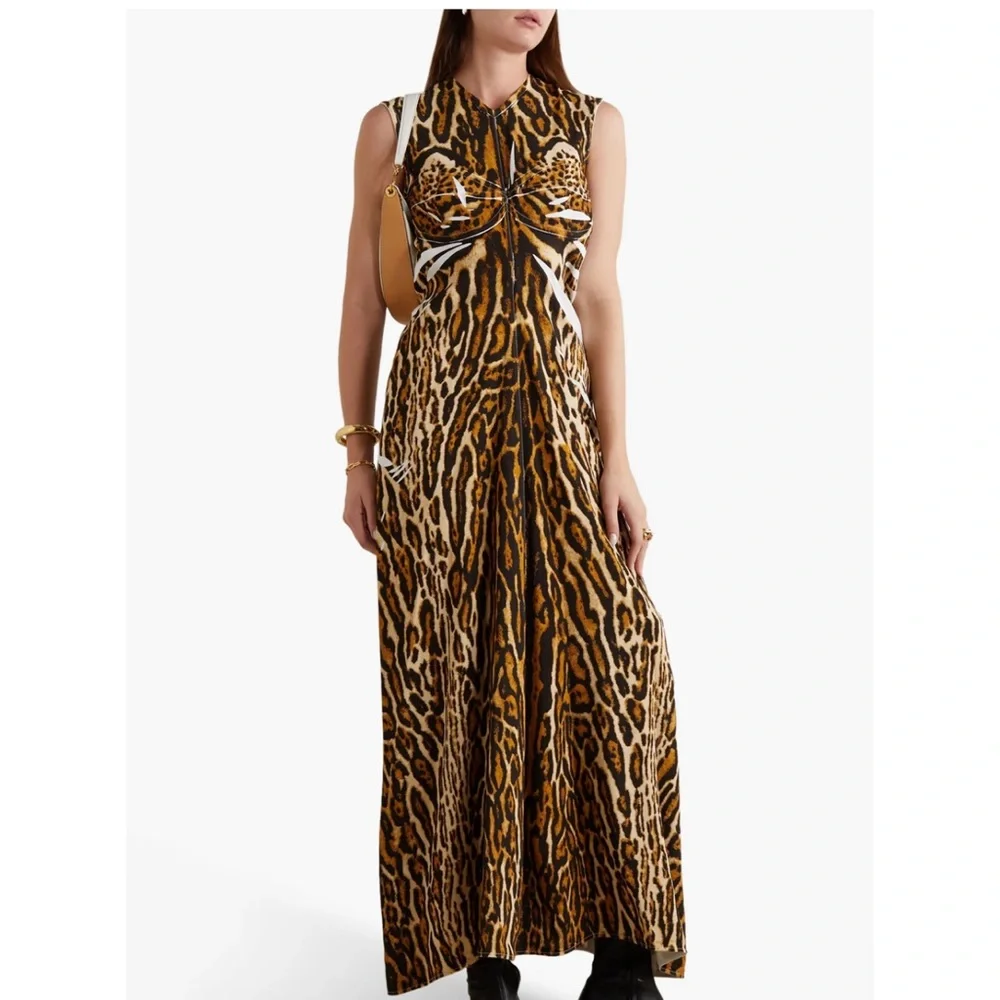 Proenza Schouler leopard print stretch crepe maxi dress. - Picture 2 of 5